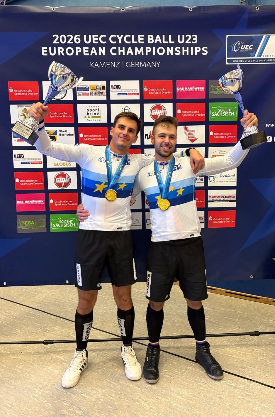 Dominik Šabata a Martin Konečný se zlatými medailemi